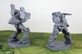 Catapult and Shadow Hawk plastic miniatures included in BattleTech: A Game of Armored Combat