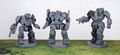 Thunderbolt, Awesome, and BattleMaster plastic miniatures included in BattleTech: A Game of Armored Combat